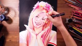 트와이스 사나 Twice  Sana 湊崎 紗夏 색연필 그림 그리기  drawholic