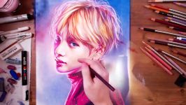 BTS Bangtan Boys V Kim Tae hyung  Speed drawing  drawholic