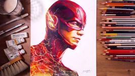 The Flash Barry Allen Grant Gustin  speed drawing  drawholic