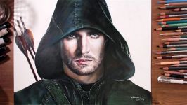 CW Arrow Oliver Queen Stephen Amell  speed drawing  drawholic