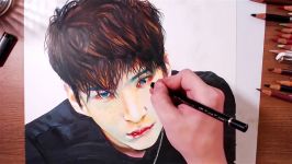 VIXX LEO 빅스 레오  colored pencil speed drawing  drawholic