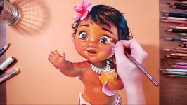 Baby Moana  speed drawing  drawholic