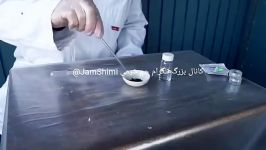 واکنش انفجاری افزودن یک قطره الکل اتانول به مخلوط سولفوریک