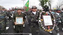 تشییع پیکر سرباز فلاورجانی در شهرستان بردسیر استان کرمان