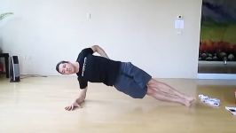 تمرین تخت به پهلو پایین آوردن باسن Side Plank Hip Dip