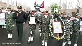 مراسم تشییع پیکر شهید سلمان رهنما وداع پیکر سرباز شهید حمیدرضا اسدی
