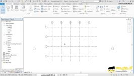 نحوه قراردادن ستون های گروهی توسط خطوط آکس Place Multiple Columns by Grid