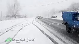 بارش شدید برف در گردنه حیران دی ماه ۹۷