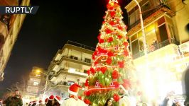 Damascus lights up Christmas tree people enjoy festive mood after years of war