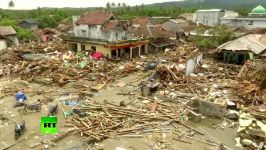 Footage shows scale of disaster after deadly tsunami hits Indonesia