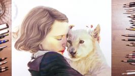 Zookeepers Wife Jessica Chastain  colored pencil drawing  drawholic