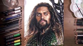 Justice League Aquaman  speed drawing  drawholic