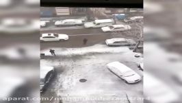 استوري رضاگلزار در برف زمستاني تبريز