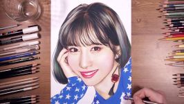 TWICE Momo 모모  colored pencil drawing  drawholic