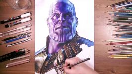 Drawing of Thanos with Infinity Gauntlet