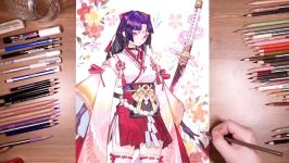 Onmyoji Arena Yoto Hime  Colored pencil drawing  drawholic