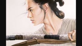 Speed Drawing ReyDaisy Ridley  Star Wars  The Force Awakens Drawing Hands