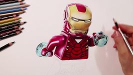 Speed Drawing Avengers Lego  Iron man Drawing Hands