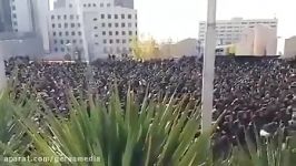 تجمع اعتراضی دانشجویان دانشگاه آزاد واحد علوم تحقیقات پس حادثه واژگونی اتوبو