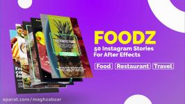 پروژه افترافکت استوری اینستاگرام غذا Foodz Instagram Stories