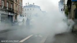 آغاز درگیری جلیقه زردها پلیس فرانسه