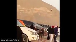 لحظه سقوط یک فروند بالگرد در امارات