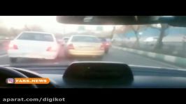 تعقیب گریز پلیس سارق خودرو در بزرگراه های تهران