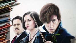 Speed Drawing Harry Potter  Fantastic Beasts and Where to Find Them 2016