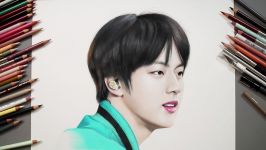 Speed Drawing BTS  JIN Bangtanboys Kim SeokJin Drawing Hands