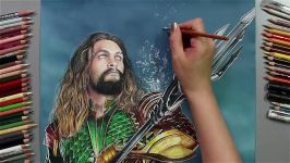 DC Justice League  Jason Momoa as Aquaman Drawing Drawing Hands