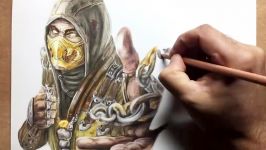 Drawing Scorpion Mortal Kombat Timelapse  Artology