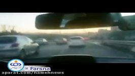 تعقیب گریز پلیس سارق خودرو در بزرگراه های تهران