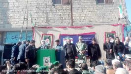 سخنان رئیس عقیدتی قرارگاه پدافند خاتم الانبیا در مراسم تشیع سرباز اسدی در9دی
