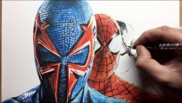 Drawing Spiderman Shattered Dimensions  Timelapse  Artology