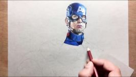 Drawing Captain America  Avengers Timelapse  Artology