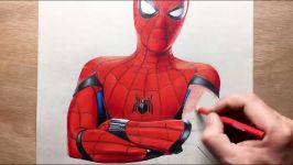 Drawing Spiderman Homecoming  Marvel  Avengers  Timelapse  Artology