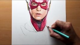 Drawing The Flash  Justice League DC  Time lapse  Artology