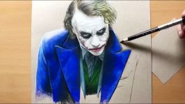 Drawing The Joker  Heath Ledger DC  Time lapse  Artology