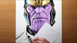 Drawing Thanos  Marvel  Time lapse  Artology