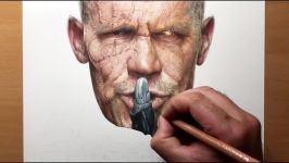 Drawing Cable Josh Brolin  Deadpool 2  Time lapse  Artology