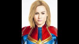 Drawing Captain Marvel Brie Larson  Timelapse  Artology