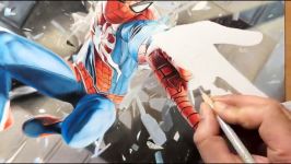 Drawing Spider Man PS4  Timelapse  Artology