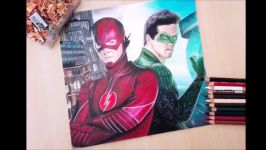 Drawing The Flash and Green Lantern