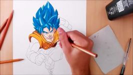 3D Drawing Goku Super Saiyan Blue