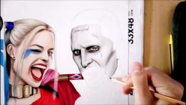 Speed drawing Harley Quinn and Joker