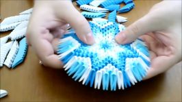 اوریگامی سه بعدی ظرف تزیینی  آموزش ساخت ظرف کاغذی  کاردستی