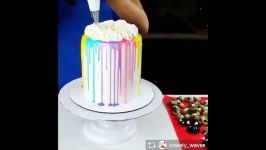 کیک آرایی  ویدیوی خوشمزه تزیین کیک خوراکی زیبا