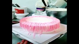کیک آرایی  ویدیوی تزیین کیک خوراکی خوشمزه زیبا
