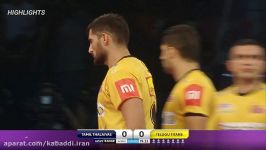 خلاصه بازی 1 تیم تیتان ابوذر مهاجر تیم Kabaddi Thalaivas