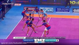 خلاصه بازی تیم دابانگ معراج شیخ تیم Kabaddi Warriors 